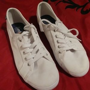 White canvas Keds sneakers